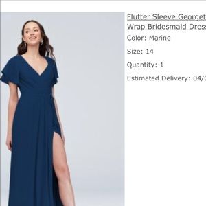 David’s Bridal Marine GEORGETTE WRAP